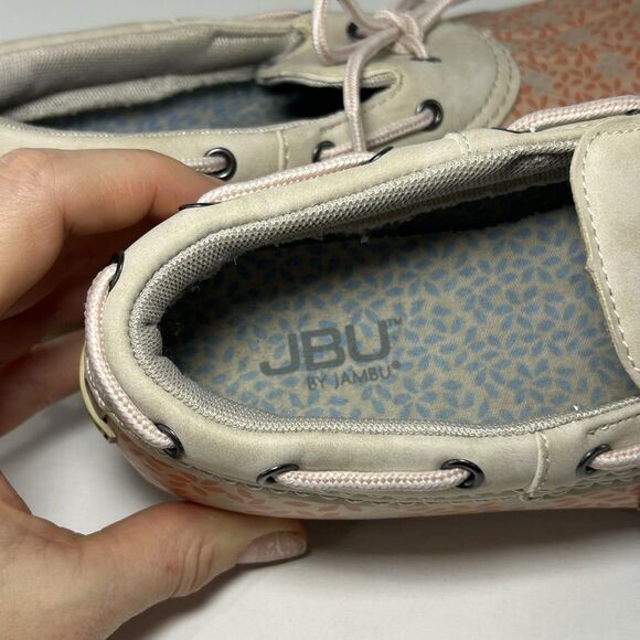JBU by Jambu Gwen Women's Duck Shoes Garden Ready Grey/Stone/pink Size 8M - Picture 6 of 8